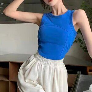 Old Navy Royal Blue+White Tank Top | Sleeveless Top Bundle Together | Size S